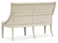 Magnussen Home Newport Alabaster Extendable Rectangular Dining Table With 2 Arm Chairs Upholstered Bench And Buffet