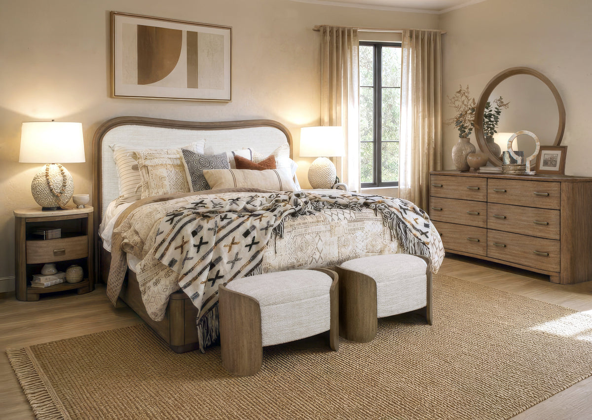 Pulaski Leeza Brown Round Mirror