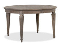 Magnussen Home Lancaster Dovetail Grey Extendable Round Dining Table With 4 Side Chairs