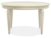 Magnussen Home Newport Alabaster Extendable Round Dining Table With 4 Side Chairs