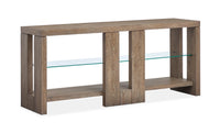Magnussen Home Conway Spiced Brown Square Cocktail Table With 2 Rectangular End Table And Console Sofa Table