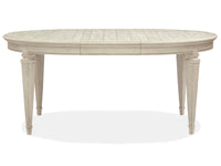 Magnussen Home Newport Alabaster Extendable Round Dining Table With 4 Side Chairs