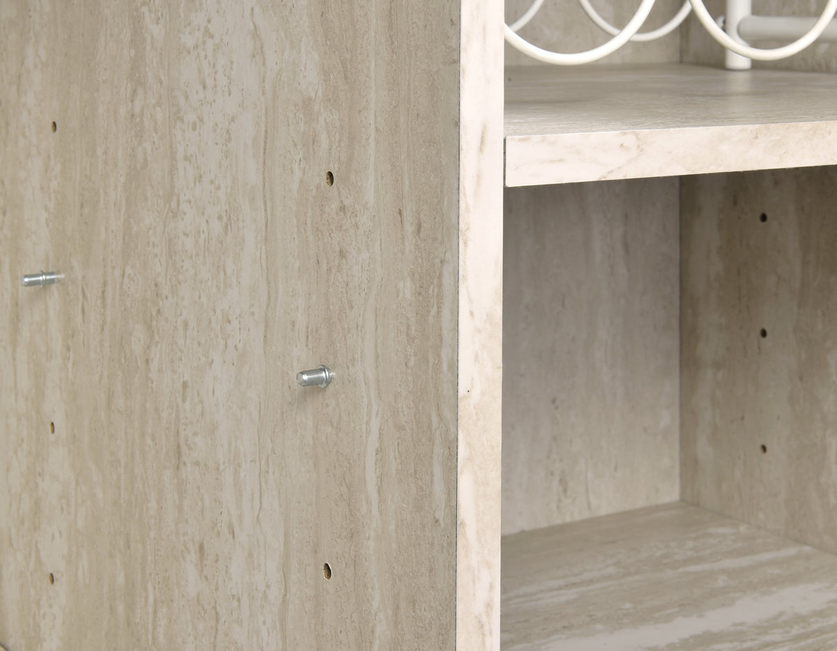 Larkin Faux Marble Wine Cabinet