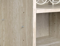 Larkin Faux Marble Wine Cabinet