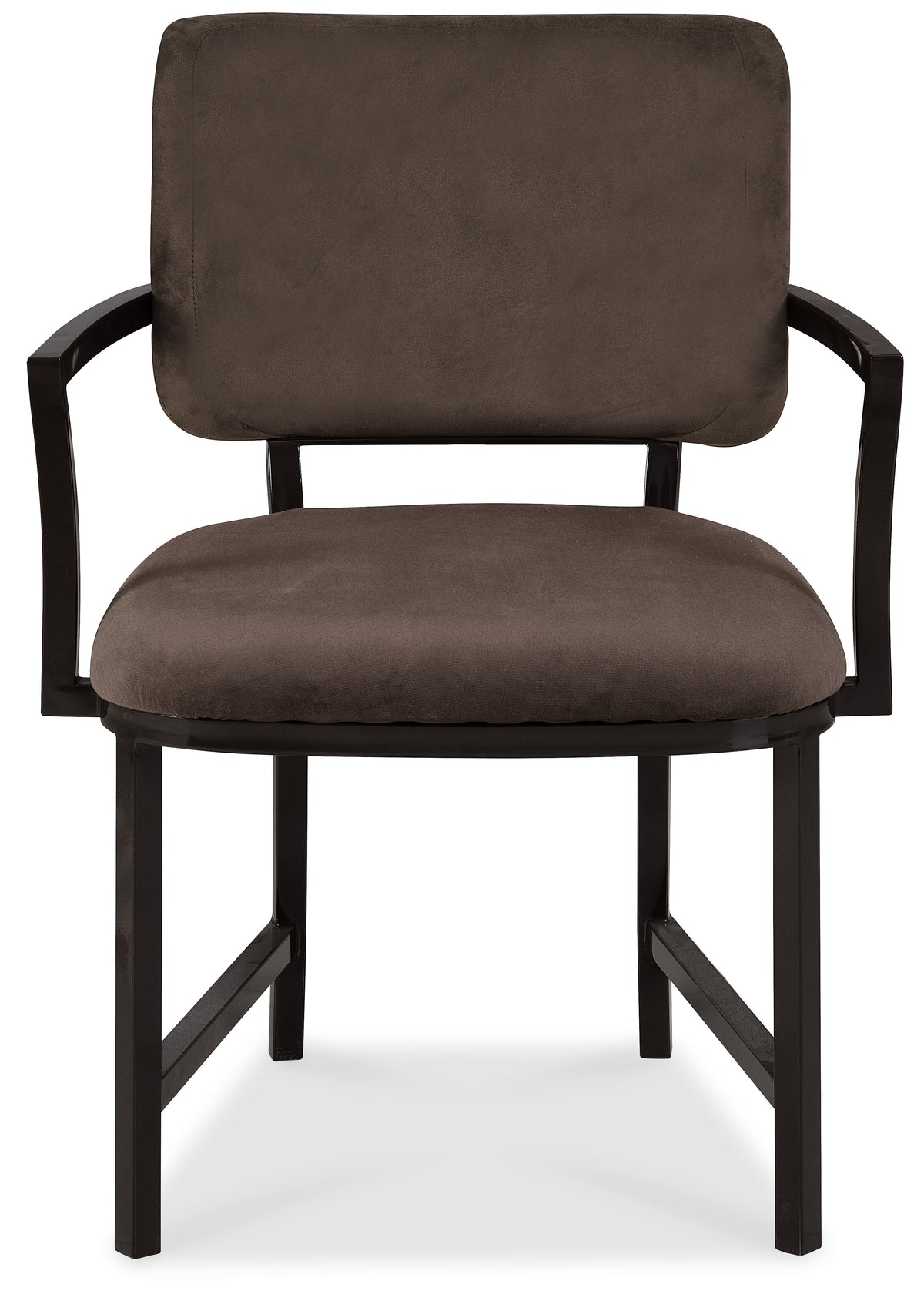 Pulaski Modern Mosaic Brown Leg Dining Table With 6 Arm Chairs And Sideboard