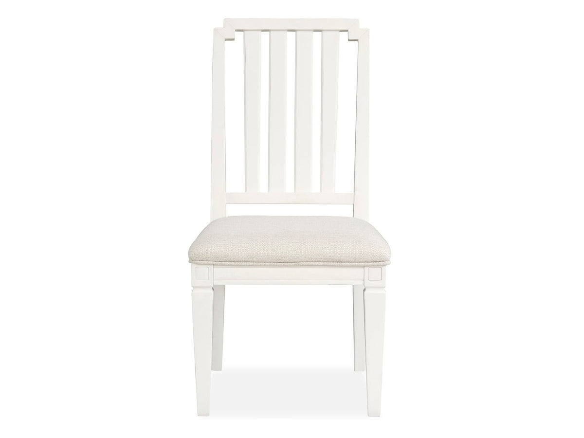 Magnussen Home Willowbrook Egg Shell White Extendable Rectangular Dining Table With 8 Side Chairs