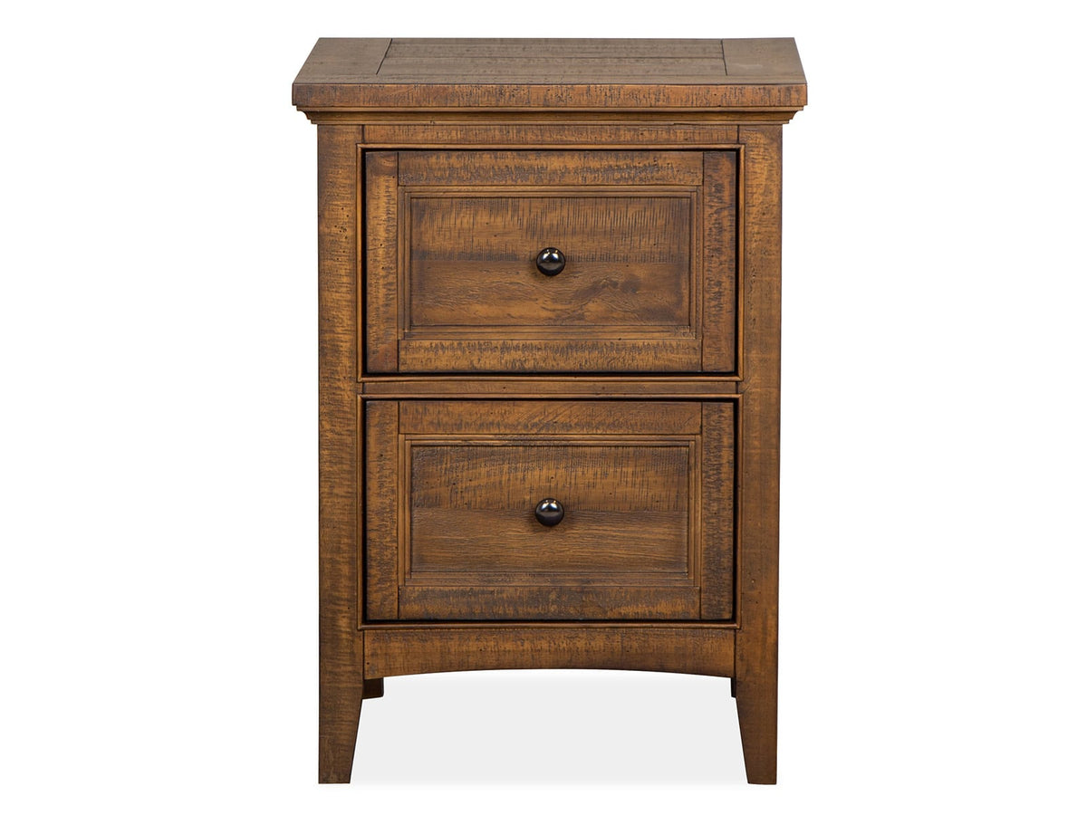 Magnussen Home Bay Creek Toasted Nutmeg California King Panel Storage Bed With 2 Small Nightstands