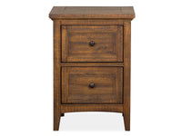 Magnussen Home Bay Creek Toasted Nutmeg California King Panel Storage Bed With 2 Small Nightstands