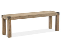 Magnussen Home Ainsley Cerused Khaki Extendable Rectangular Dining Table With 4 Host Chairs And Bench