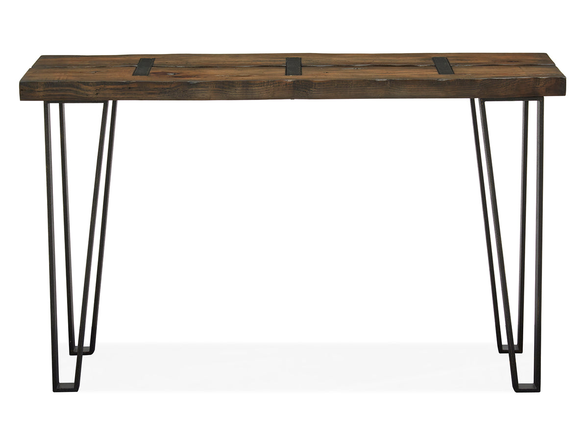 Magnussen Home Dartmouth Sawmill And Galvanized Steel Rectangular Sofa Table