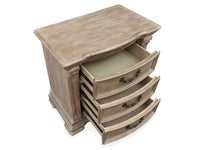 Magnussen Home Marisol Fawn Queen Panel Bed With 2 Nightstands
