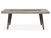 Magnussen Home Ryker Nocturn Black And Coventry Grey Rectangular Dining Table With 4 Host Chairs