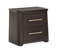 Magnussen Home Tauren Coffee Bean King Panel Storage Bed With Nightstand
