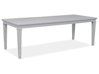 Magnussen Home Charleston Harbor Gray Grey Extendable Rectangular Dining Table With 6 Side Chairs And Server