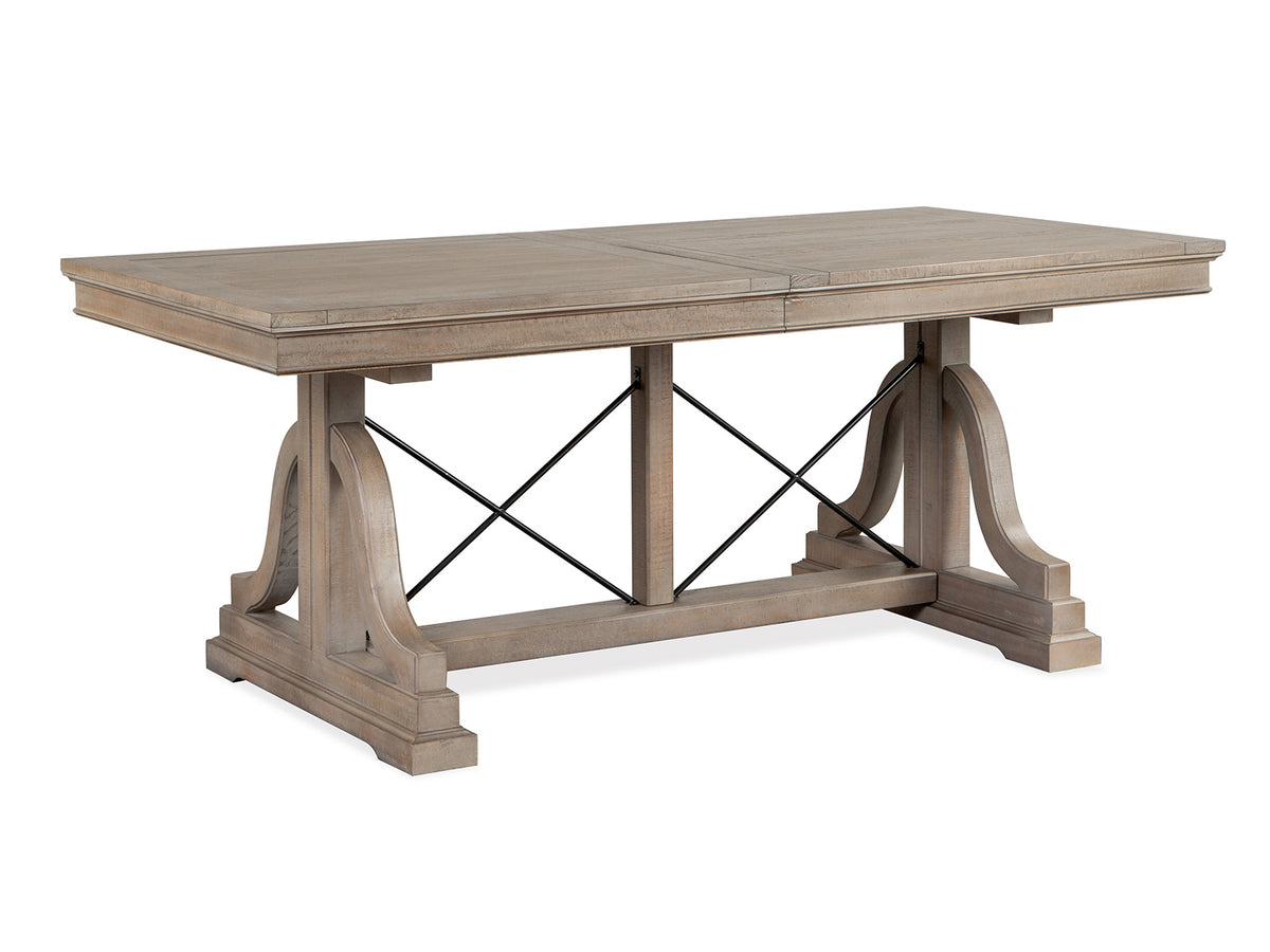 Magnussen Home Paxton Place Dovetail Grey Trestle Dining Table Base