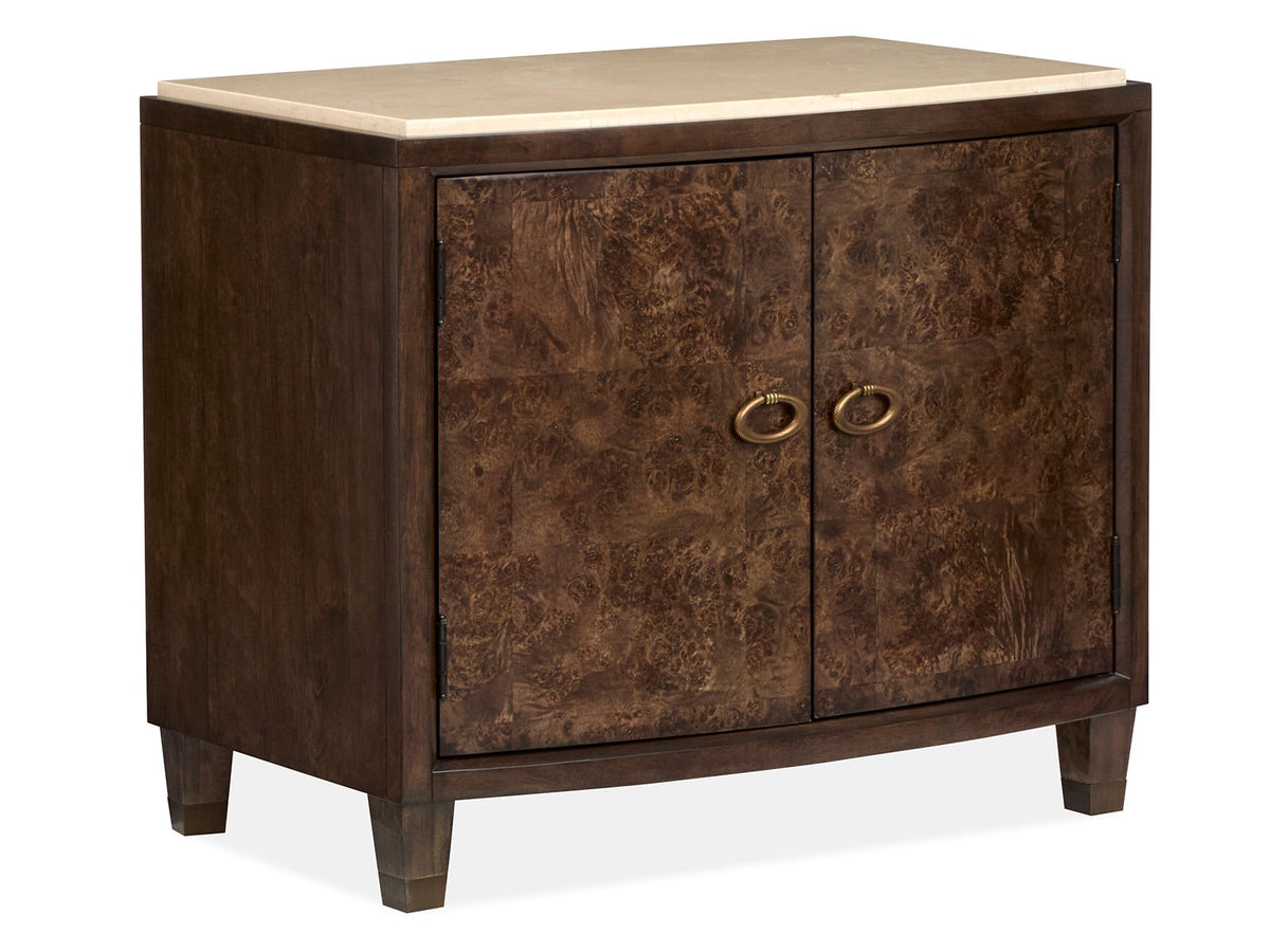 Magnussen Home Rowan Espresso Queen Panel Bed With 2 Door Nightstands