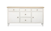 Salt Life Home Echo Isles Sea Pearl And Driftwood Extendable Rectangular Dining Table With 6 Side Chairs And Buffet