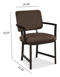 Pulaski Modern Mosaic Brown Leg Dining Table With 2 Side Chairs And 2 Arm Chairs