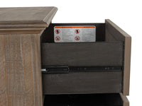 Magnussen Home Lancaster Dovetail Grey King Shutter Panel Bed With Nighstand
