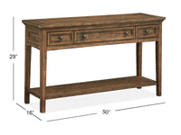 Magnussen Home Bay Creek Toasted Nutmeg Rectangular Cocktail Table With 2 Chairside End Table And Sofa Table