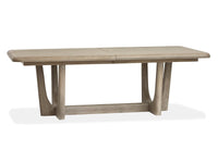 Magnussen Home Braelyn Dorian Grey Extendable Trestle Dining Table With 4 Side Chairs And Buffet