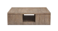 Magnussen Home Conway Spiced Brown Square Cocktail Table With Casters