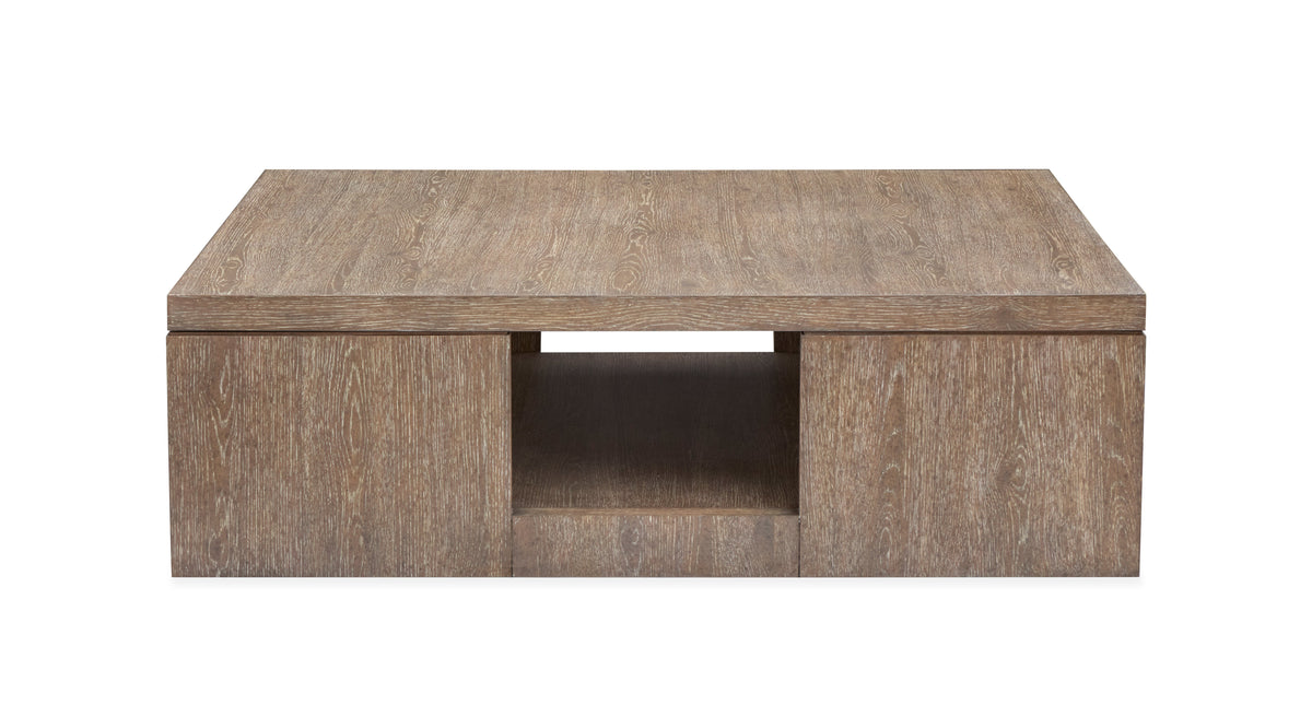 Magnussen Home Conway Spiced Brown Square Cocktail Table With 2 Round End Table And Console Sofa Table