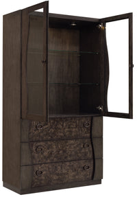 Pulaski Modern Mosaic Brown Leg Dining Table With 6 Arm Chairs And Sideboard