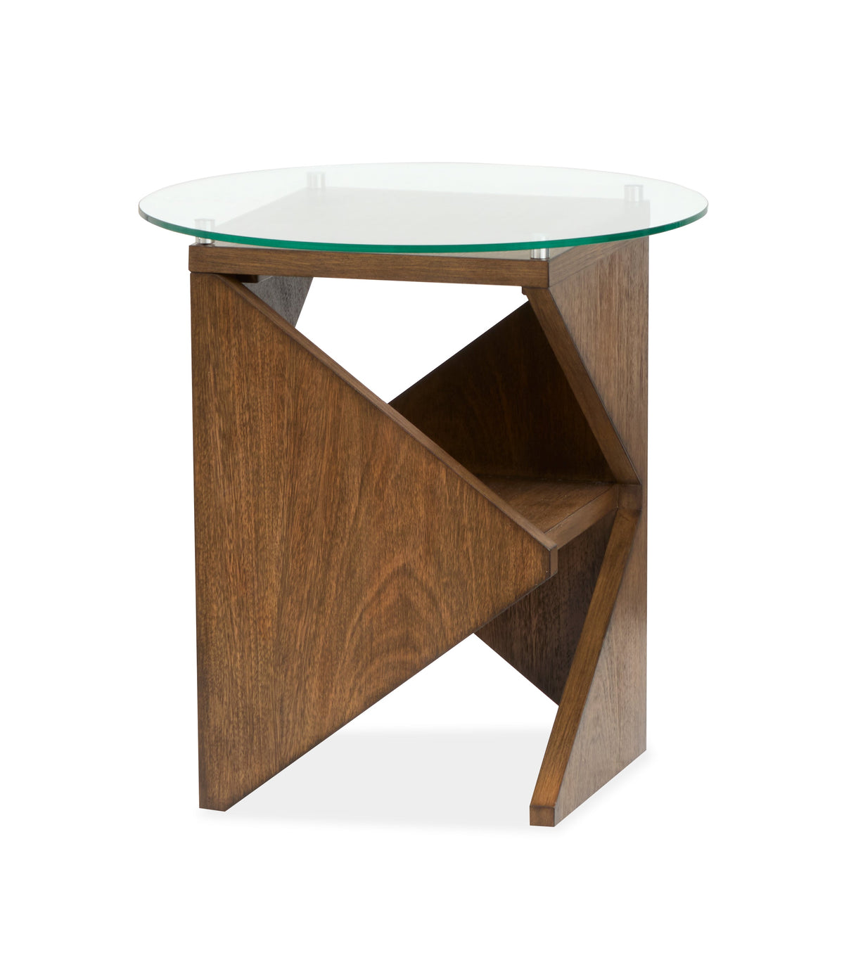 Magnussen Home Vector Russet Round Accent Table