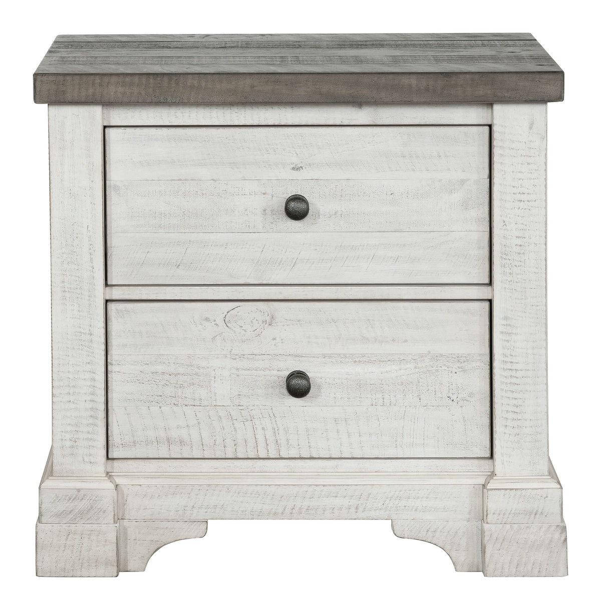 Samuel Lawrence Valley Ridge Distressed White 2 Drawer Nightstand