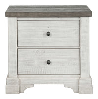 Samuel Lawrence Valley Ridge Distressed White 2 Drawer Nightstand