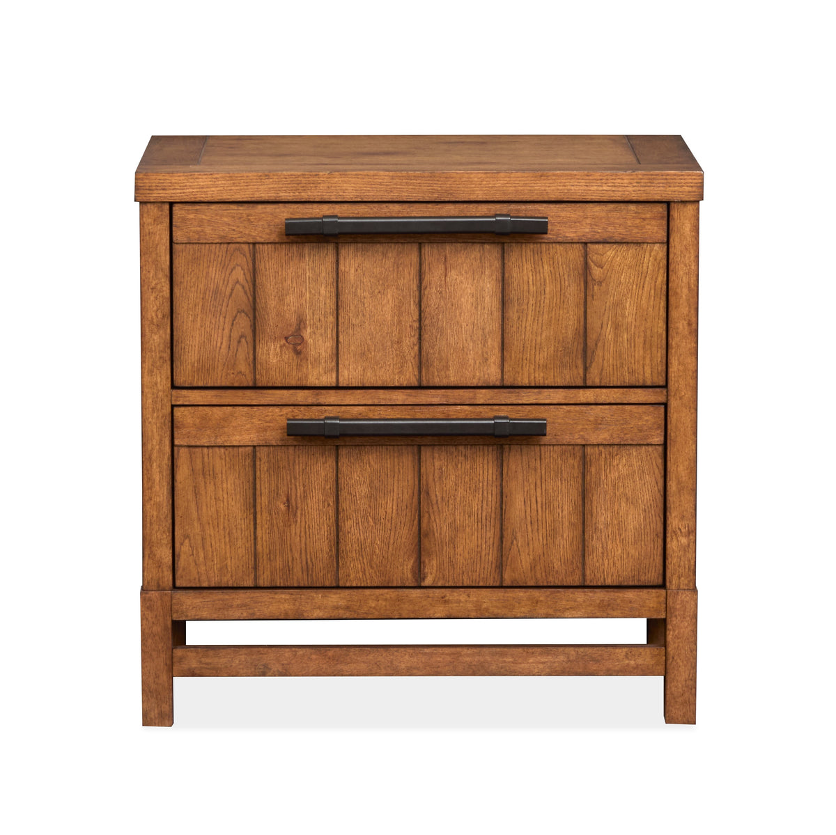 Magnussen Home Conway Honey Wheat Queen Panel Bed With 2 Nightstands