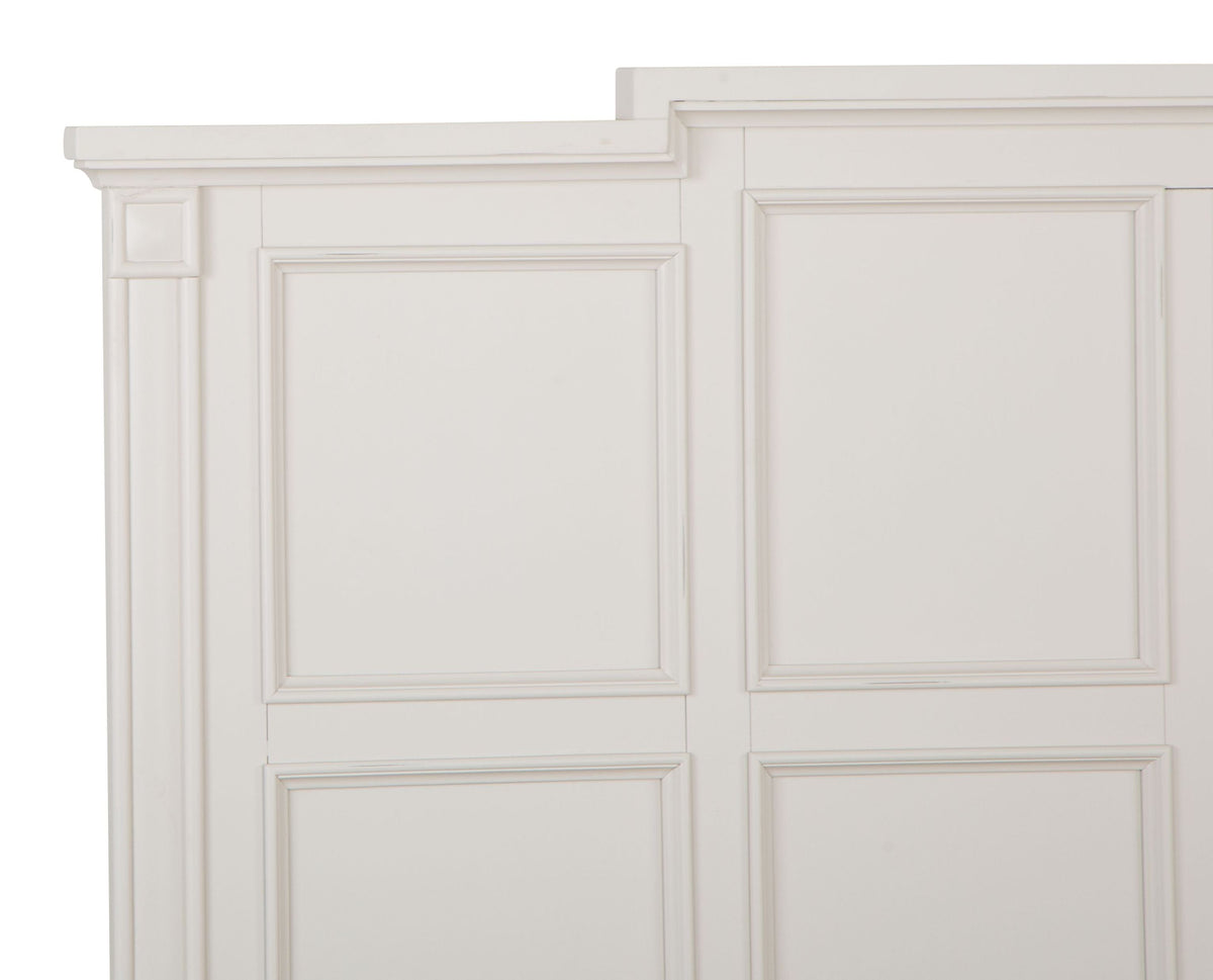 Magnussen Home Willowbrook Egg Shell White California King Panel Bed With 2 Nightstands