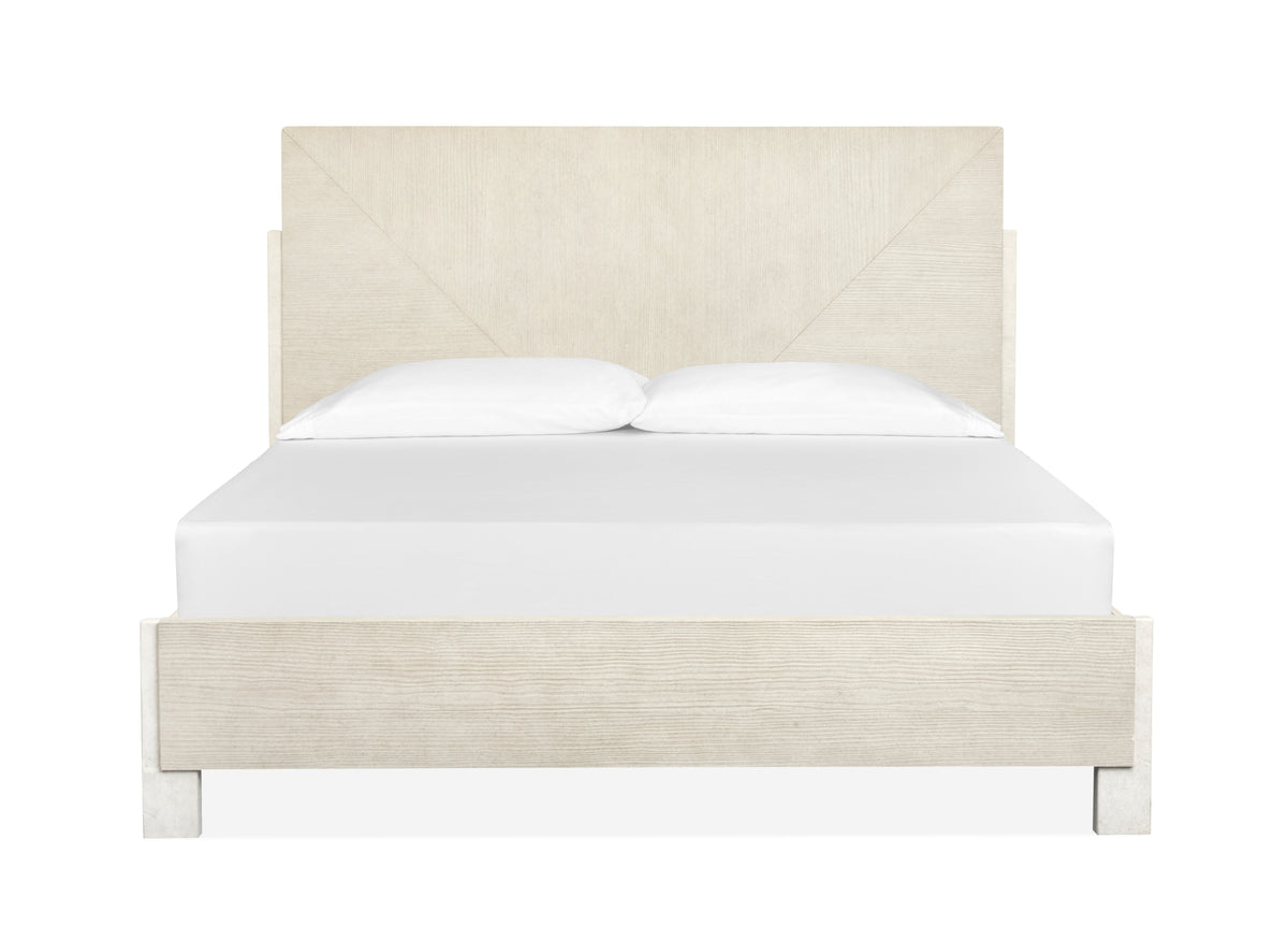 Magnussen Home Lorelei Misty Cloud California King Panel Bed With Nightstand