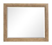 Magnussen Home Plum Creek Sierra Brown Queen Panel Bed 2 Nightstands And Drawer Dresser With Landscape Mirror