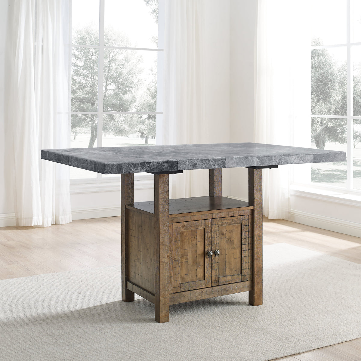 Grayson Gray Marble Counter Table