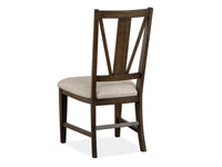 Magnussen Home Westley Falls Graphite Extendable Trestle Dining Table With 4 Side Chairs