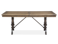 Magnussen Home Roxbury Manor Homestead Brown Extendable Rectangular Dining Table With 6 Arm Chairs