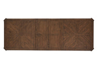 Magnussen Home Durango Willadeene Brown Extendable Trestle Dining Table With 6 Side Chairs And Buffet
