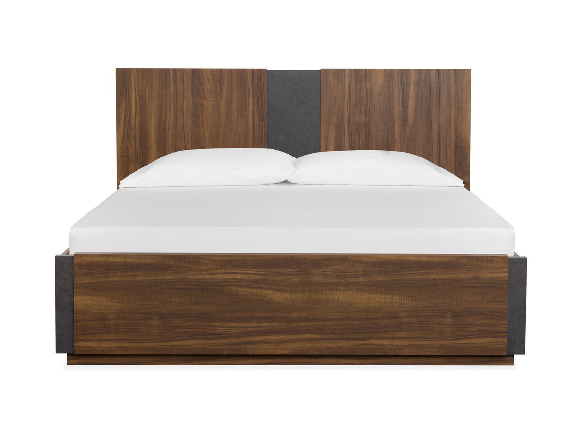 Magnussen Home Jensen Tavern Brown Queen Panel Bed With 2 Nightstands