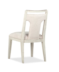 Magnussen Home Lorelei Misty Cloud Extendable 54" Round Dining Table With 2 Side Chairs And 2 Host Chairs