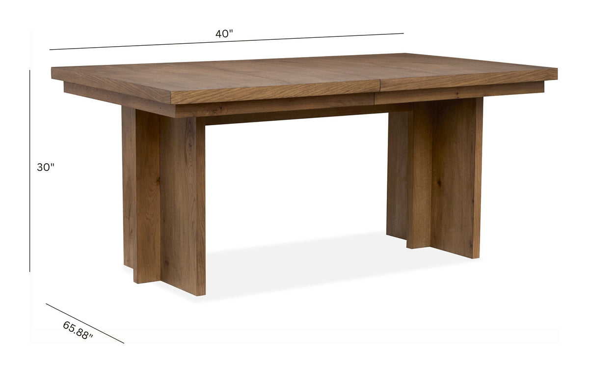 Magnussen Home Marcel Harvest Brown Extendable Trestle Dining Table With 8 Side Chairs