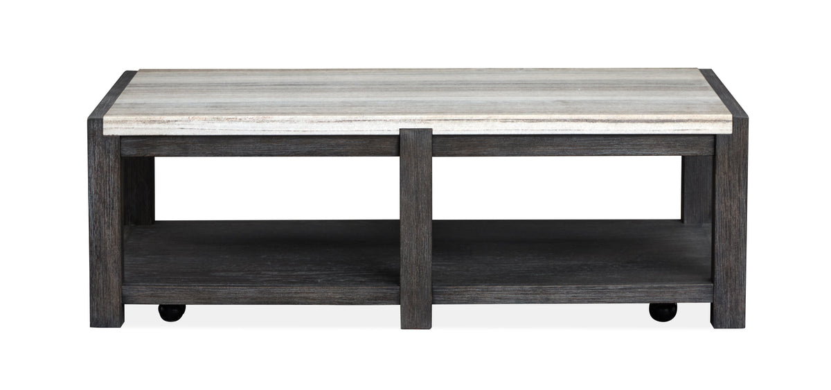 Magnussen Home Plum Creek Ravenwood Black Rectangular Cocktail Table With End Table