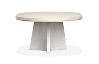 Magnussen Home Lorelei Misty Cloud Extendable 54" Round Dining Table With 2 Side Chairs And 2 Host Chairs
