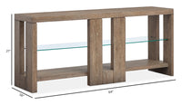 Magnussen Home Conway Spiced Brown Square Cocktail Table With 2 Rectangular End Table And Console Sofa Table
