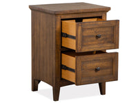 Magnussen Home Bay Creek Toasted Nutmeg King Panel Storage Bed 2 Small Nightstands Drawer Dresser With Landscape Mirror And Door Chest