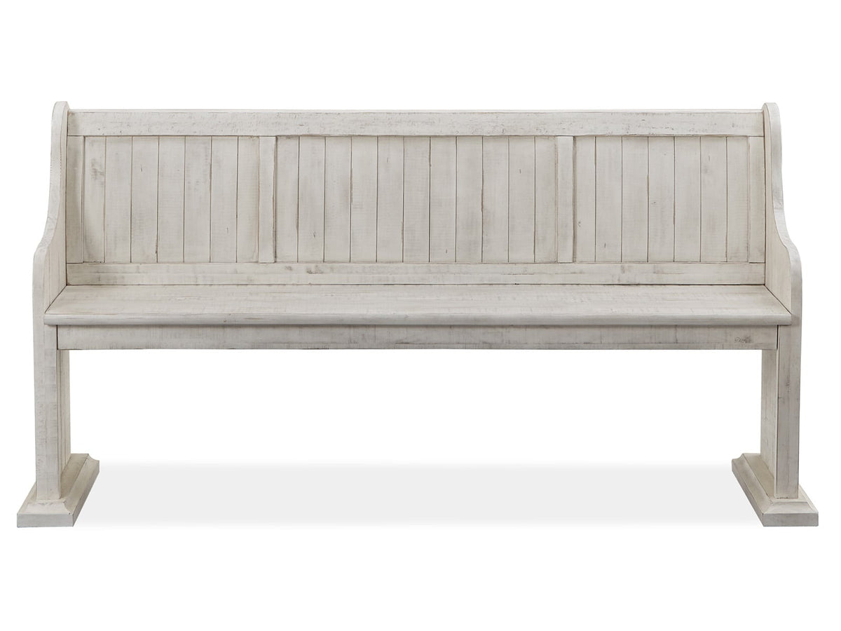 Magnussen Home Bronwyn Alabaster Extendable Rectangular Dining Table With 4 Upholstered Side Chairs Bench Buffet And Dining Cabinet