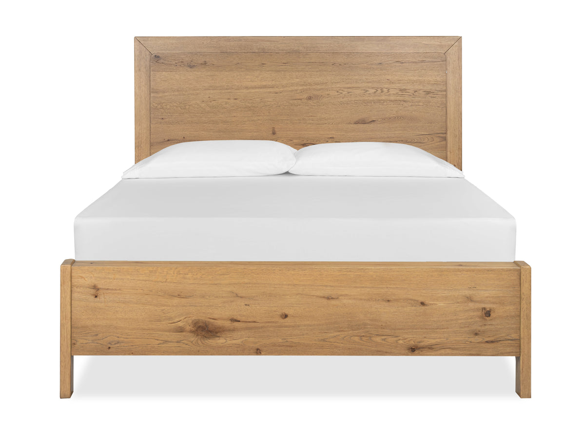 Magnussen Home Davenport Rustic Caramel Queen Panel Bed With 2 Nightstands