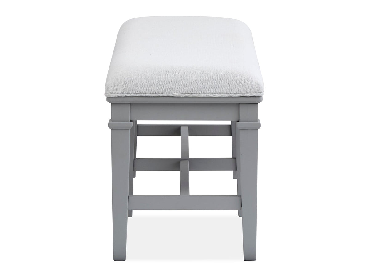 Magnussen Home Charleston Harbor Gray Grey Extendable Rectangular Dining Table With 4 Side Chairs Bench And Server
