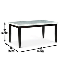 Westby White Marble Top Dining